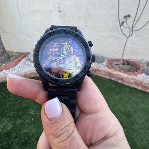 Five nights at Freddy black rubber band watch